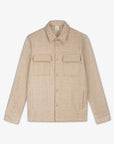 LAW OF THE SEA OVERSHIRT OPTICA BRUSHED HERRINGBONE SHIRT SAND