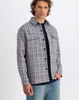 LAW OF THE SEA OVERSHIRT OCTOPUS MULTI COLOUR CHECK SHIRT SKY CAPTAIN