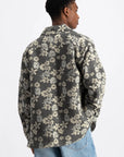 LAW OF THE SEA OVERHEMD OSTARA FLOWER SHIRT BLACK