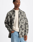 LAW OF THE SEA OVERHEMD OSTARA FLOWER SHIRT BLACK