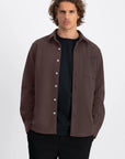 LAW OF THE SEA OVERHEMD TROY SOFT HERRINGBONE SHIRT CANTEEN