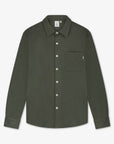 LAW OF THE SEA OVERHEMD TROY SOFT HERRINGBONE SHIRT TEA LEAF