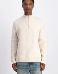 LAW OF THE SEA PULLOVER LAMAR HALF ZIP COCONUT MILK MELANGE