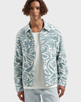 LAW OF THE SEA JAS SAPPHIRE JACQUARD TRUCKER JACKET GREEN