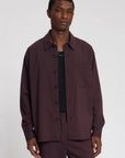 LAW OF THE SEA OVERSHIRT HAPI BRUSHED TWILL SHIRT HUCKLEBERRY
