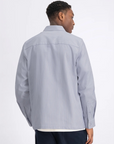 LAW OF THE SEA OVERHEMD STONE STRIPED DOBBY SHIRT THISTLE DOWN