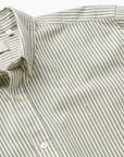 FORÉT OVERHEMD LIFE SHIRT OXFORD STRIPED DARK GREEN/CLOUD