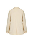 COSTER COPENHAGEN BLAZER IN LINEN OFF WHITE