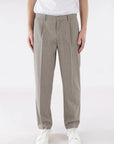 CISZERE PANTS LANDON SUIT TROUSERS PINSTRIPED TAUPE