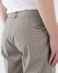 CISZERE PANTS LANDON SUIT TROUSERS PINSTRIPED TAUPE