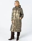 COSTER COPENHAGEN JACK LONG PUFFER JACKET METALLIC ARMY