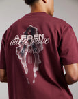 AEDEN T-SHIRT LUCIUS TEE BORDEAUX