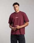 AEDEN T-SHIRT LUCIUS TEE BORDEAUX
