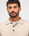 BUTCHER OF BLUE PULLOVER CLIFDEN POLO LIGHT SAND