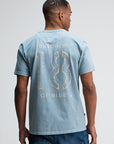 BUTCHER OF BLUE T-SHIRT ARMY 18 STENCIL TEE HORIZON BLUE VD
