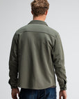 BUTCHER OF BLUE OVERSHIRT PERRY ZIP DARK GRANITE GREEN