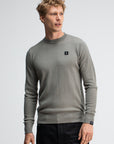 BUTCHER OF BLUE PULLOVER STRUCTURE CREW GRANITE GREEN