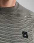BUTCHER OF BLUE PULLOVER STRUCTURE CREW GRANITE GREEN