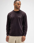 BUTCHER OF BLUE SWEATER MERCER LAYER TEE LS TOPAZ BROWN
