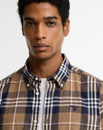 BARBOUR OVERHEMD EDGAR TAILORED SHIRT STONE