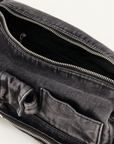 MY JEWELLERY TAS SCHOUDERTAS MET RITSJES DENIM GRIJS