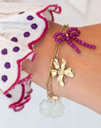 MY JEWELLERY SIERADEN BEDELARMBAND MULTIKLEUR BLOEMENBEDELS GOLD