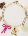 MY JEWELLERY SIERADEN BEDELARMBAND MULTIKLEUR BLOEMENBEDELS GOLD
