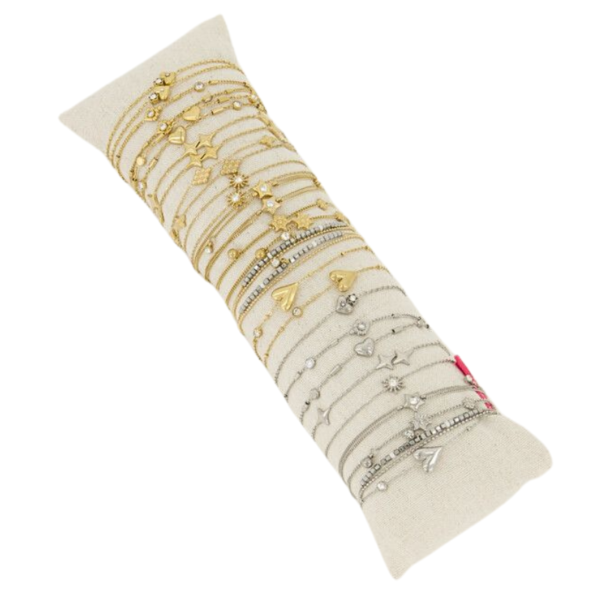 MY JEWELLERY ARMBANDJES MINIMALISTISCH HEART & STARS GOLD SILVER