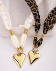 MY JEWELLERY KETTINGEN CORD STATEMENT HART PANTERPRINT GOLD
