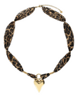 MY JEWELLERY KETTINGEN CORD STATEMENT HART PANTERPRINT GOLD