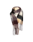 COSTER COPENHAGEN SJAAL MAREN SCARF GREY/BROWN CHECK