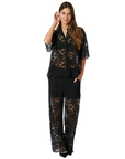 NEO NOIR PANTS LAMI LACE BLACK