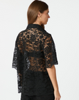 NEO NOIR BLOUSE LAMARI LACE SHIRT BLACK
