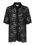NEO NOIR BLOUSE LAMARI LACE SHIRT BLACK