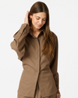 NEO NOIR BLOUSE WALDIS SOLID TAUPE