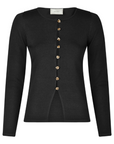 NEO NOIR TOP TELLER KNIT CARDIGAN BLACK