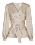 NEO NOIR BLOUSE RISTA HEAVY SATEEN CHAMPAGNE