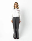COSTER COPENHAGEN BLOUSE MET RIBBOORD WHITE