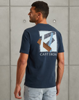CAST IRON T-SHIRT ARTWORK JERSEY PEACHED SEA STORM