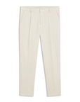 BOSS MEN PANTS TAPERED FIT STRETCH COTTON CORDUROY OPEN WHITE