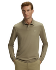BOSS MEN SWEATER POLO STRETCH PIQUE STRUCTURE OPEN GREEN