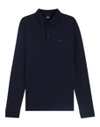 BOSS MEN SWEATER POLO REGULAR FIT INTERLOCKED COTTON DARK BLUE