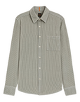 BOSS MEN OVERSHIRT REGULAR FIT COTTON CORDUROY OPEN GREEN
