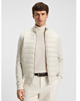 BOSS MEN JACK PUFFER MIXED MATERIALS OPEN WHITE