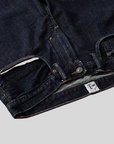 MINUS ONE JEANS REGULAR LEG BLACK ON BLUE