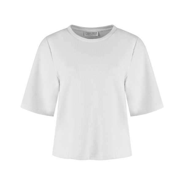 STUDIO AMAYA T-SHIRT LILLY BOXY BASIC WHITE