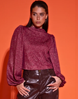 STUDIO AMAYA TOP EDEN GLITTER RED/ROZE