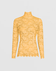 NEO NOIR TOP LIZA LACEFLOWER BLOUSE ORANGE