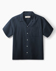 FORÉT OVERHEMD PEER SEERSUCKER REGULAR FIT SS SHIRT NAVY
