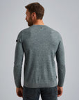 PME LEGEND PULLOVER R-NECK SOFT BLEND SILVER BLUE